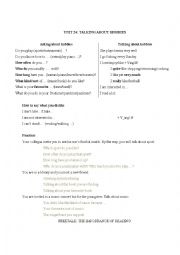 English Worksheet: Hobbies in English