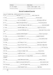 English Worksheet: second conditional