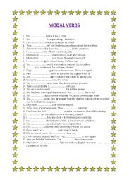 English Worksheet: MODAL VERBS 