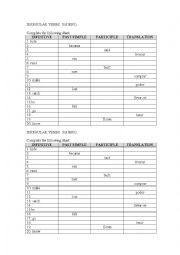 IRREGULAR VERBS TEST