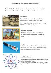 English Worksheet: Accidental Inventions and Discoveries