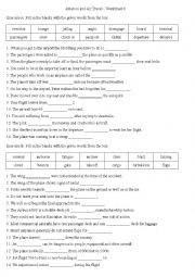 Aviation and Air Travel - Worksheet 1