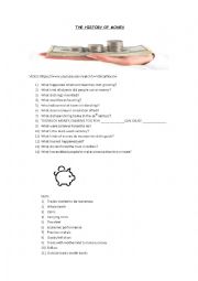 English Worksheet: THE HISTORY OF MONEY