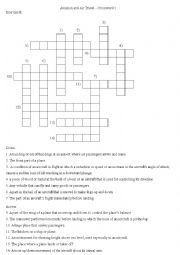 Aviation and Air Travel - Crossword 1 - ESL worksheet by falco