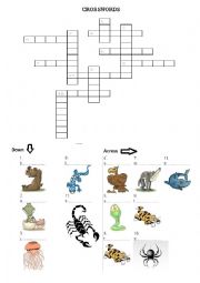 WILD ANIMALS AND INSECT CROSSWORDS