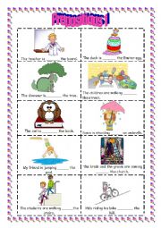 English Worksheet: Prepositions of place and movement- speaking cards 1