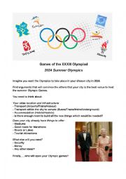 English Worksheet: Games of the XXXIII Olympiad