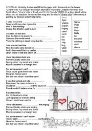 English Worksheet: Song 