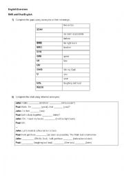 English Worksheet: SMS and Chat English
