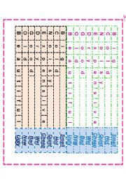 English Worksheet: ADJECTIVES AND OPPOSITES TEAM GAME