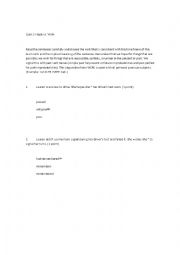 English Worksheet: Worksheet