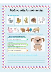 English Worksheet: What is your favourite animal from the farm?