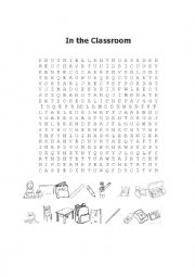 English Worksheet: Word Search Puzzle About School Subjects