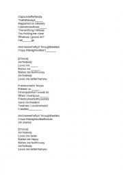 English Worksheet: Cancin Aint nobody fill de gaps