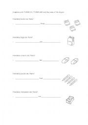 English Worksheet: there is/ there are