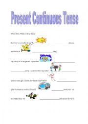 English Worksheet: VERBS 