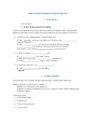 English Worksheet: Present Continuous for Future