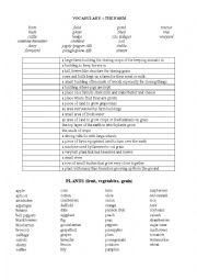 English Worksheet: Farm vocabluary