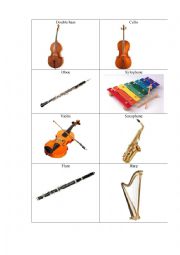 English Worksheet: Musical instruments. Words guessing game