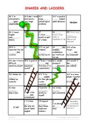 Board game to work on verbs followed by an infinive or gerund