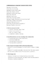 English Worksheet: TICKET OFFICE