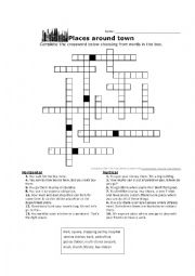 English Worksheet: Places around town