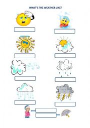 English Worksheet: Whats the weather like?