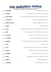 English Worksheet: jobs