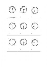 English Worksheet: Telling Time Exercise