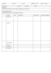 Lesson plan template