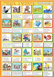 English Worksheet: Summer activities