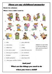 English Worksheet: Childhood Memories