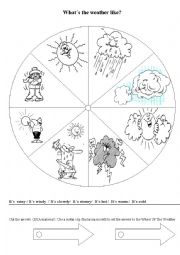 English Worksheet: Wheel Of  The Weather