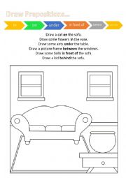 English Worksheet: Draw Prepositions...