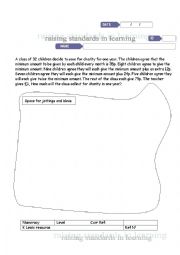 English Worksheet: Starter Problem to Solve