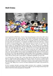 English Worksheet: Walt Disney