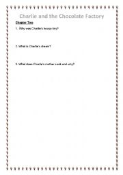 English Worksheet: Charlie and the Chocolate Factory Ch. 2