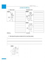 English Worksheet: Zootopia
