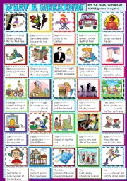 English Worksheet: What a weekend !: past with regulars and basic irregulars