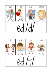 English Worksheet: Regular verbs puzzle