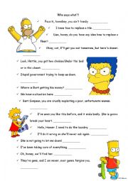 English Worksheet: the simpsons season 27 e 14