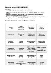 English Worksheet: causative flash cards classroom activity 