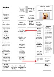 English Worksheet: Elementary review board game