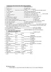 English Worksheet: review