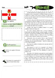 English Worksheet: Northern Ireland Worksheet