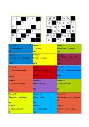 English Worksheet: Crossword puzzle