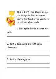 English Worksheet: Bad Bart