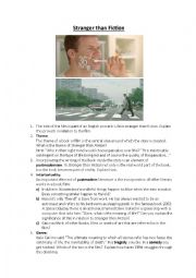 English Worksheet: Stranger than Fiction Comprehension Questions