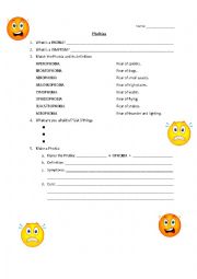 Phobias worksheet