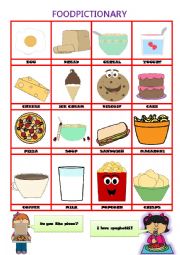 English Worksheet: Food pictionary